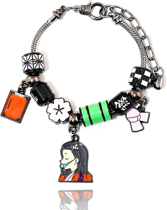 Anime Slayer Beaded Bracelets Set – Tanjiro, Nezuko & Zenitsu Jewelry
