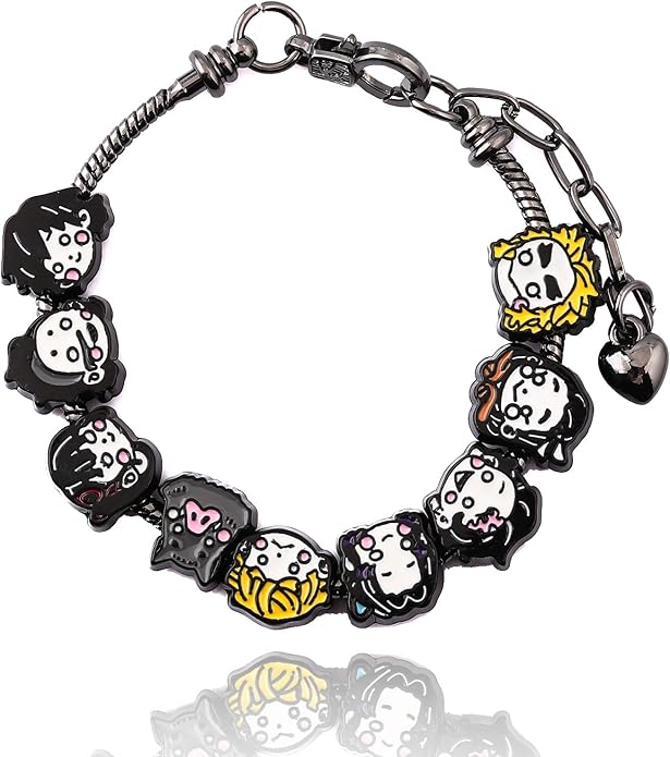 Anime Slayer Beaded Bracelets Set – Tanjiro, Nezuko & Zenitsu Jewelry