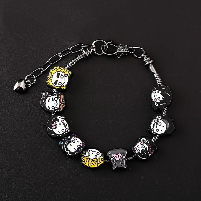 Anime Slayer Beaded Bracelets Set – Tanjiro, Nezuko & Zenitsu Jewelry