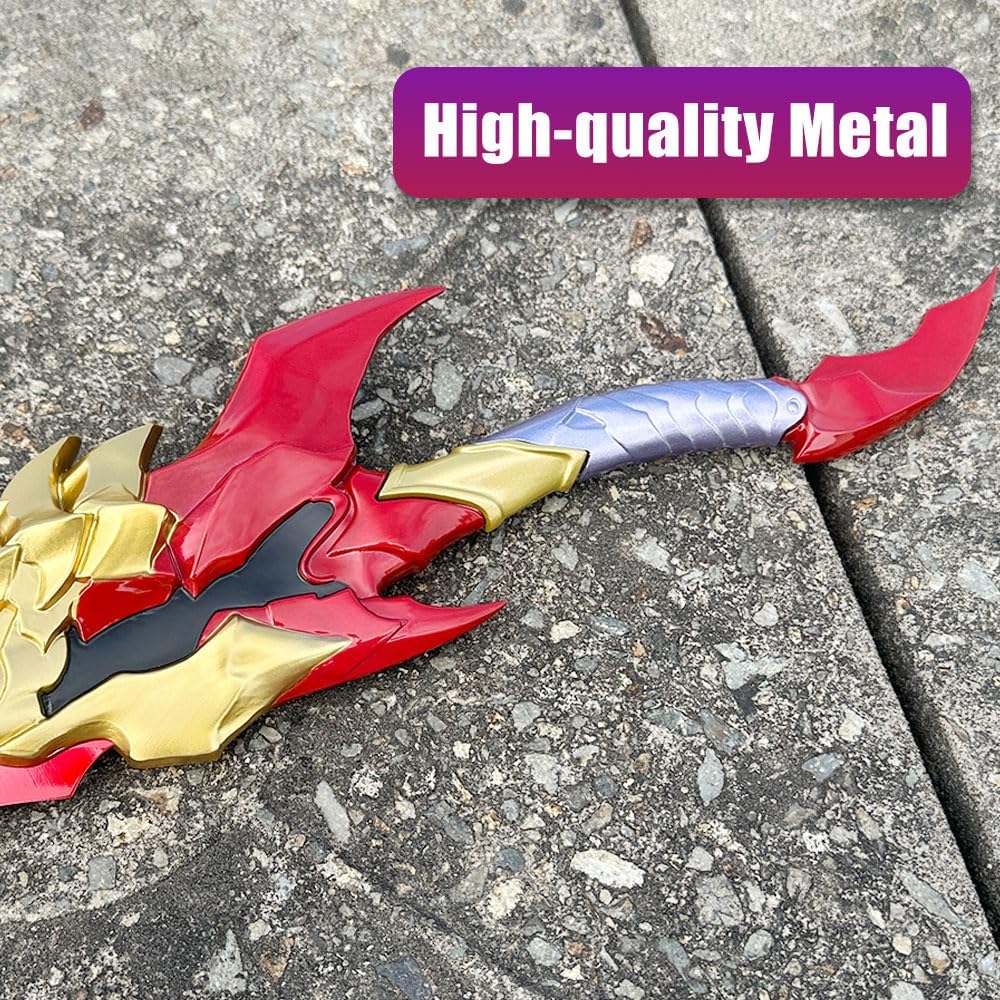 24" Sword 2 Pcs Set - All Metal 1:1 Replica Weapon with Display Stand